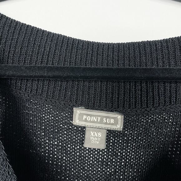 J Crew Point Sur Black XXSmall 2XS Knit Tank Sweater with Wood Bead Detail Top - Picture 8 of 12